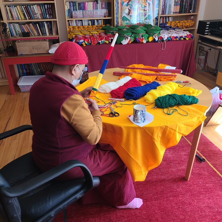 Thread around life tree