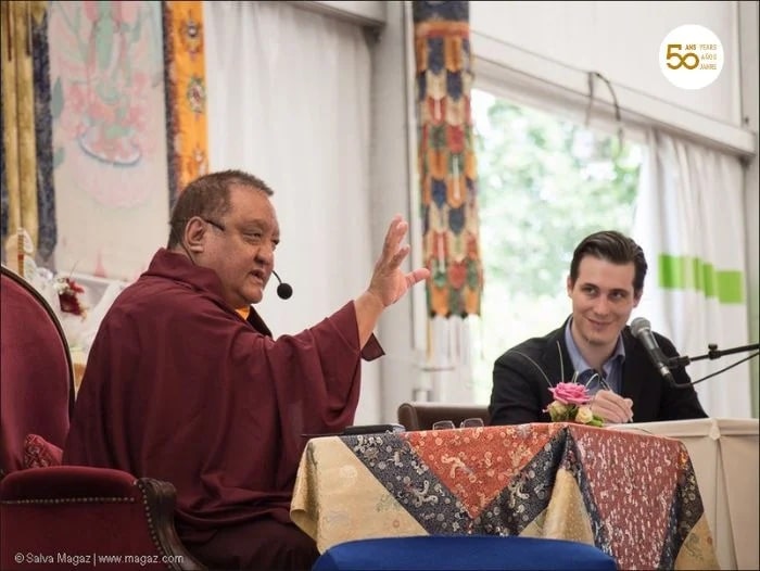 Shamar Rinpoche and Trinlay Rinpoche in France